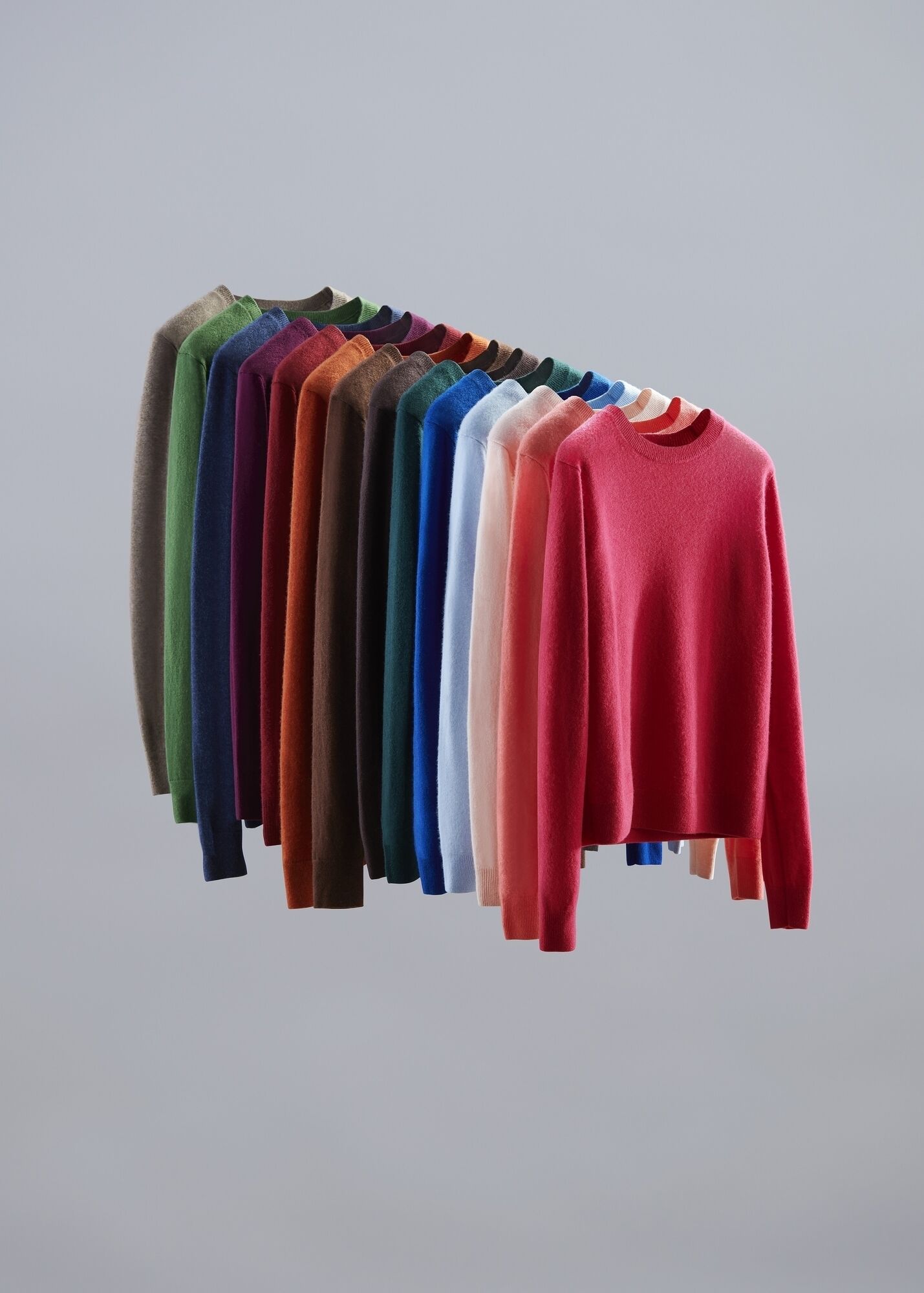 cashmere jumpers in a variety of colours
