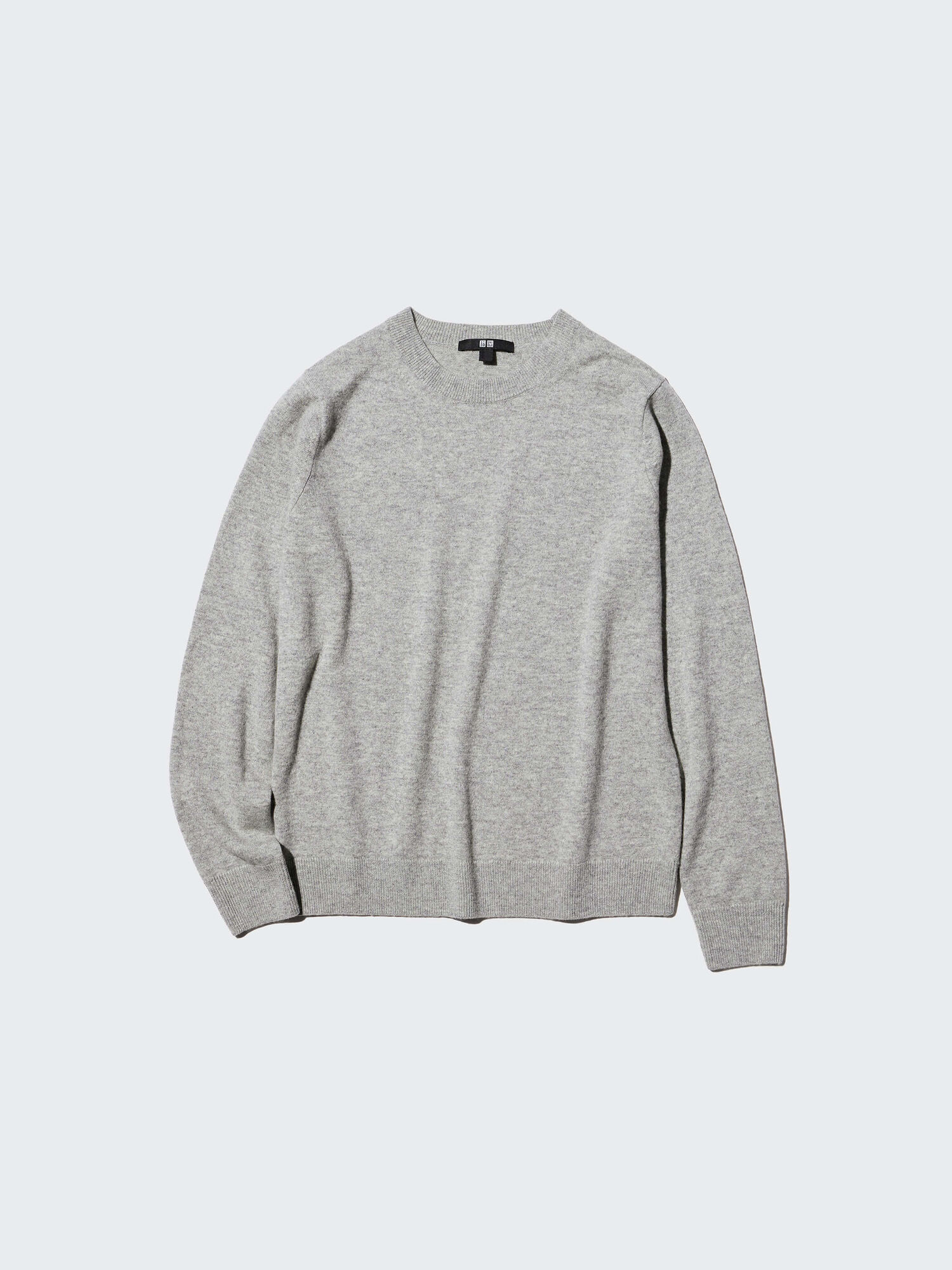 womens crew neck cashmere jumper in light grey