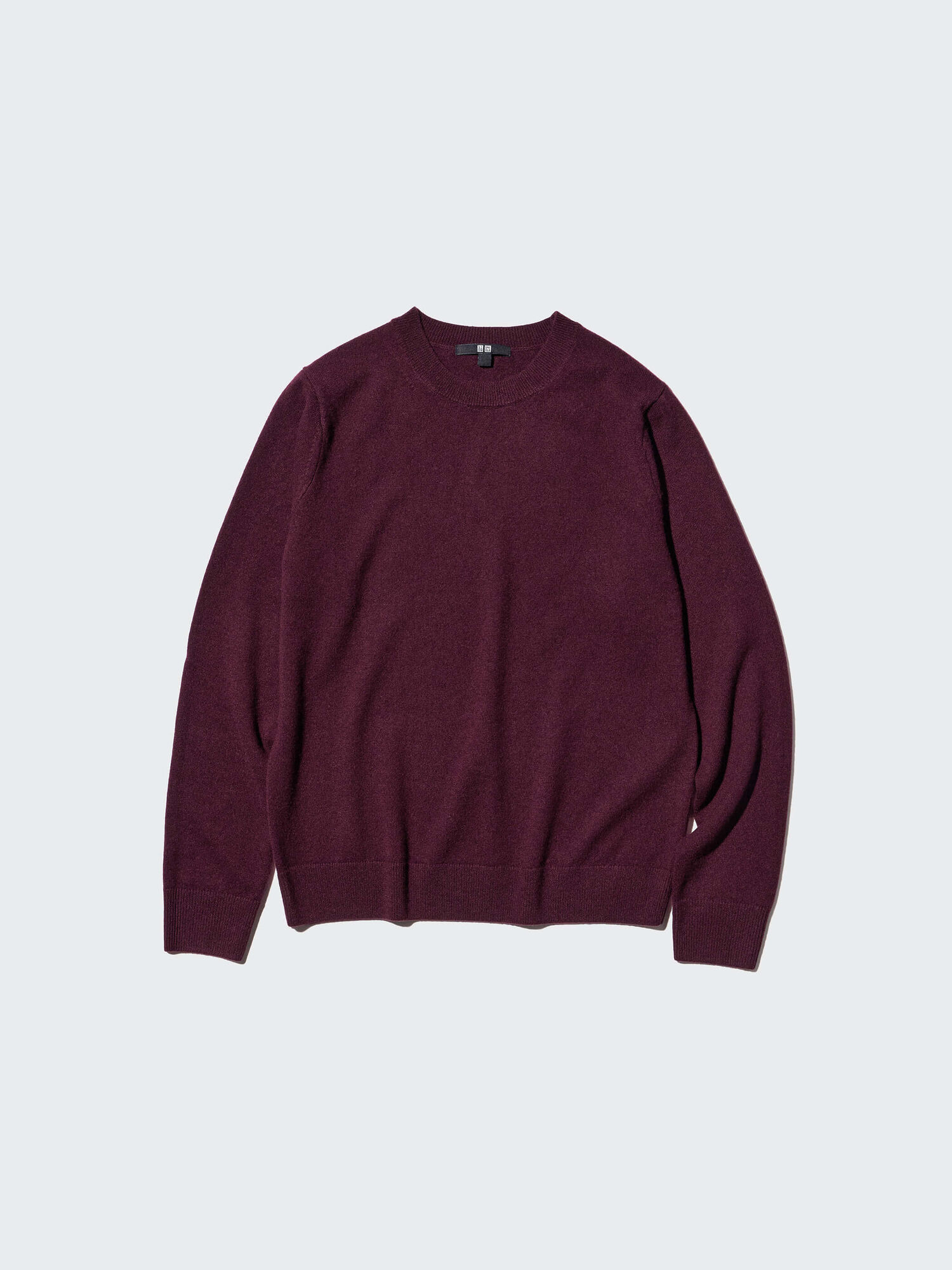 womens crew neck cashmere jumper in wine
