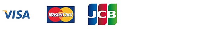 VISA Mastercard JCB AMERICAN EXPRESS Diners Club INTERNATIONAL