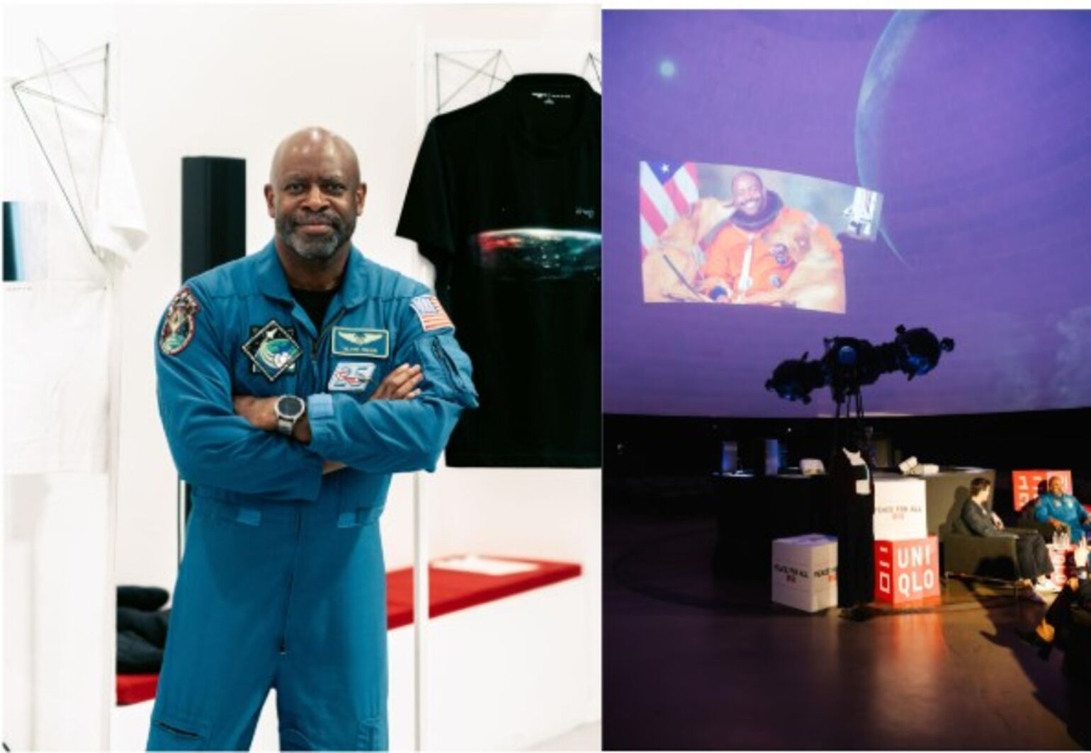 Lastronaute Dr. Leland Marvin lors dun évènement avec UNIQLO