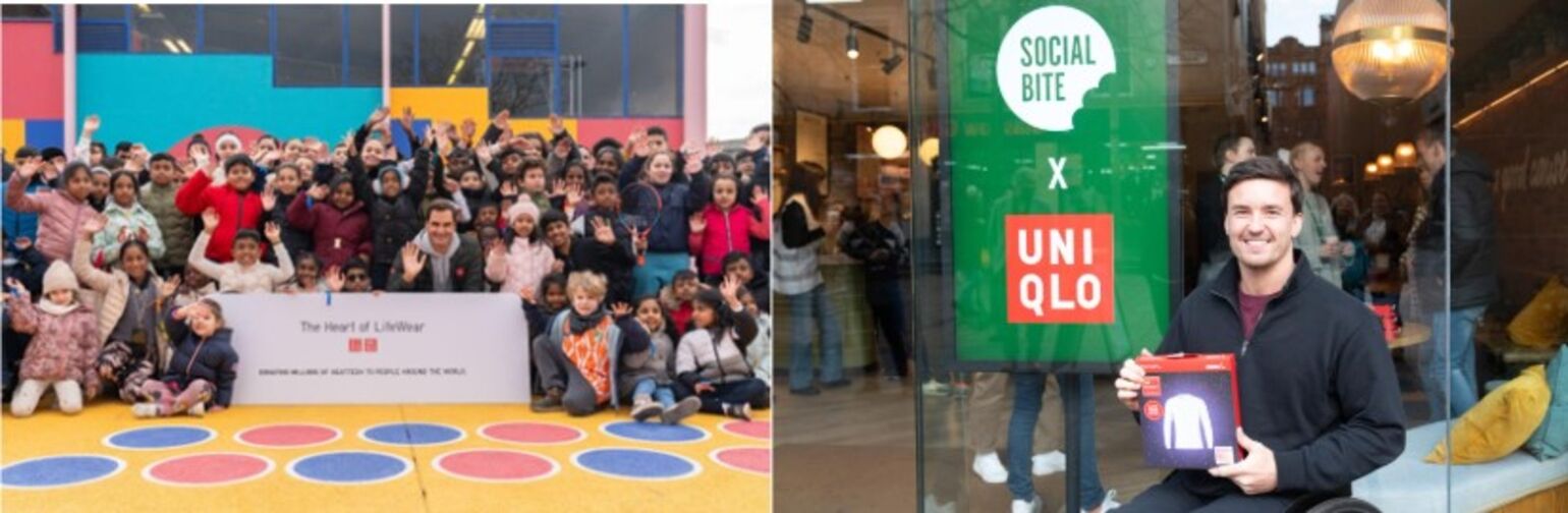 Roger Federer et Gordon Reid posent lors d