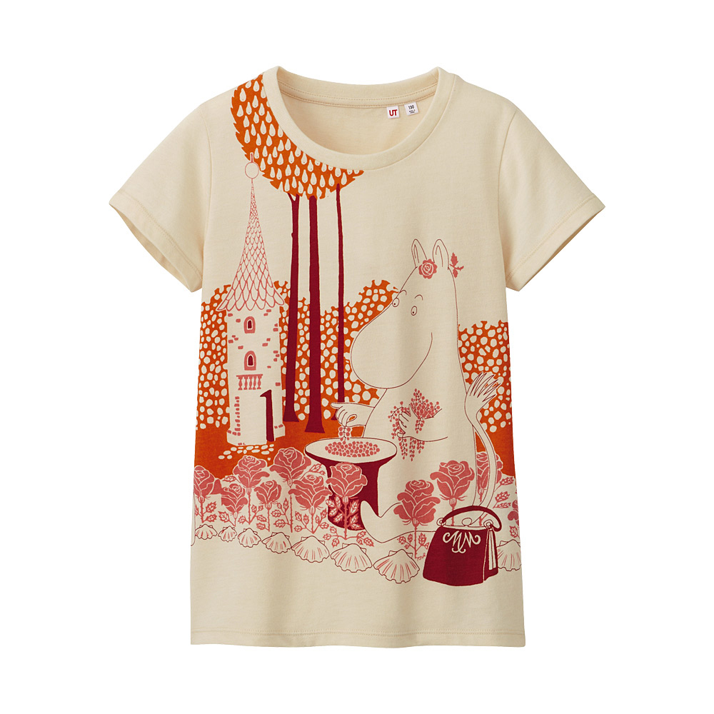 女童moomin印花t恤(短袖)a