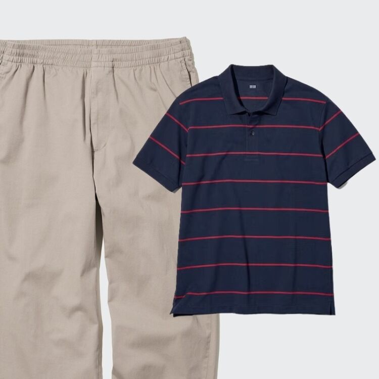 Kaos Polo Lengan Pendek dan Celana Panjang