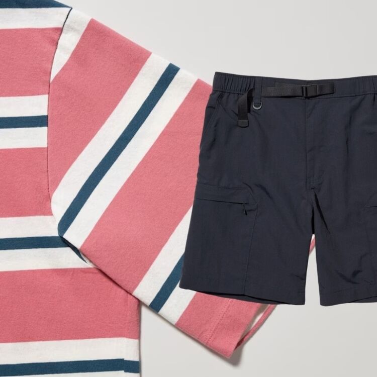 Kaos Garis dan Celana Pendek