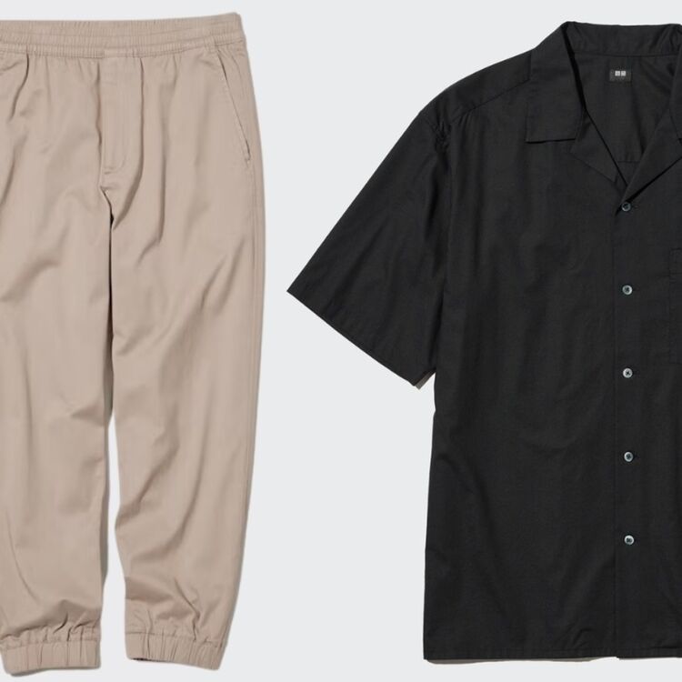 5. Kemeja Lengan Pendek dan Celana Jogger