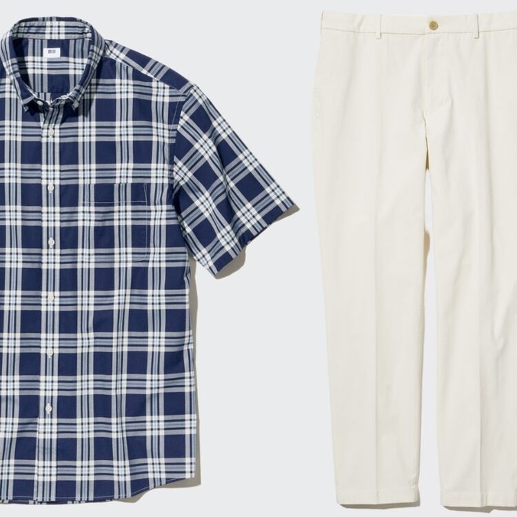 3. Broadcloth Checkered Shirt dan Celana Panjang