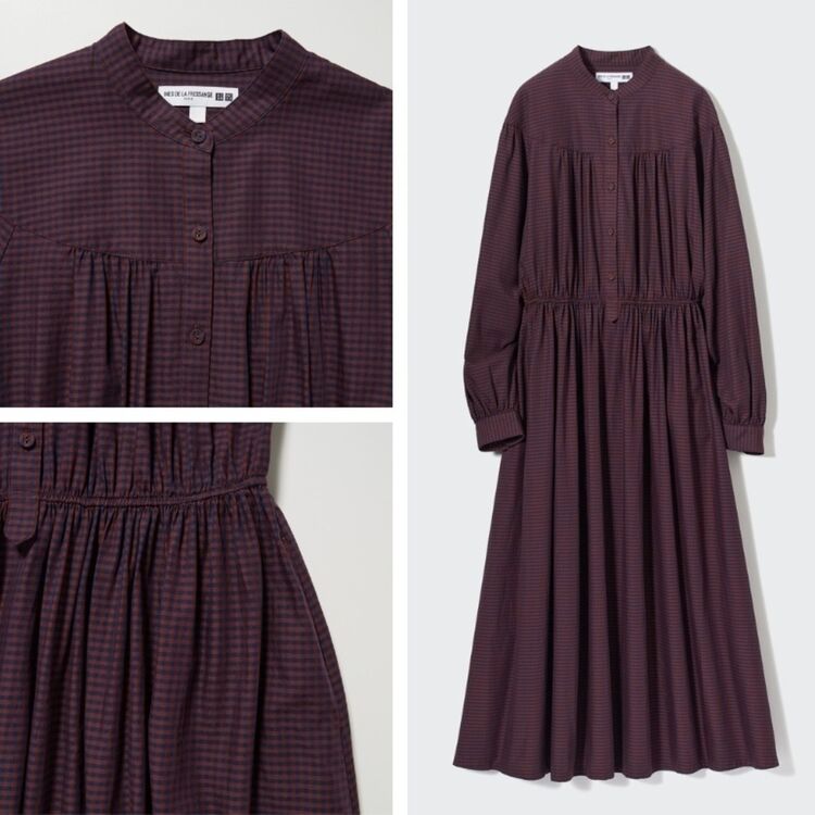 Gaun Katun Twill Kotak