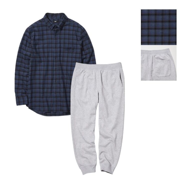 Kemeja Flanel dan Sweat Pants