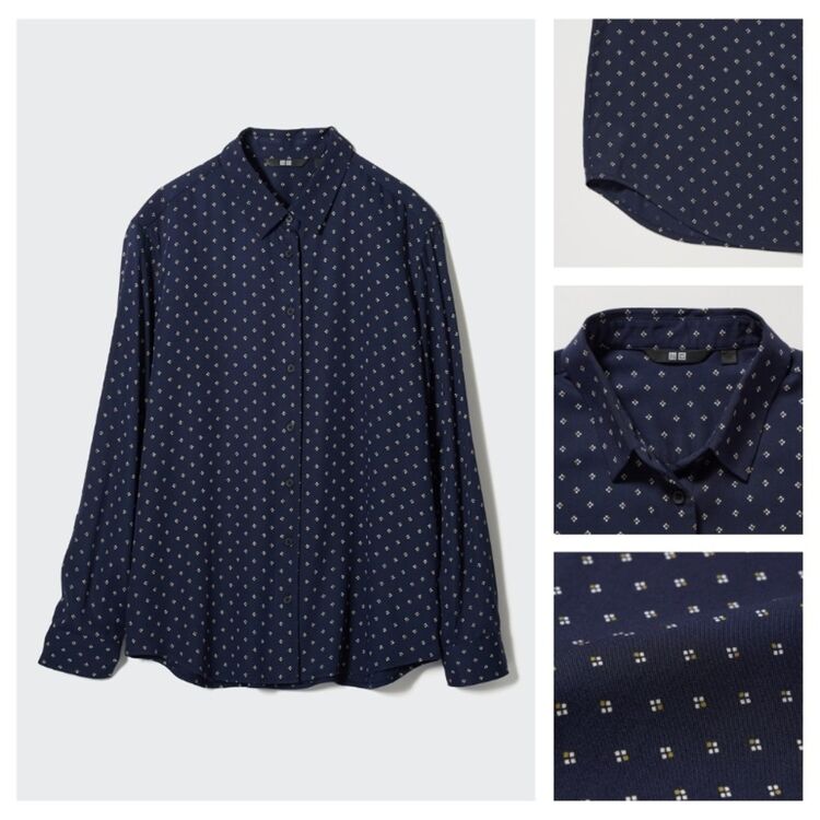 Blus Rayon Kerah Skipper Lengan ¾