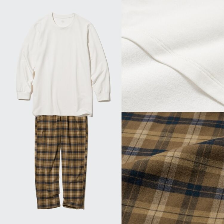 HEATTECH T-Shirt & Celana Flannel