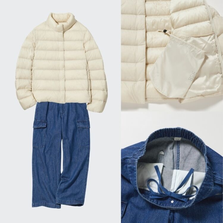 Jaket Ultra Light Down & Celana Kargo Denim