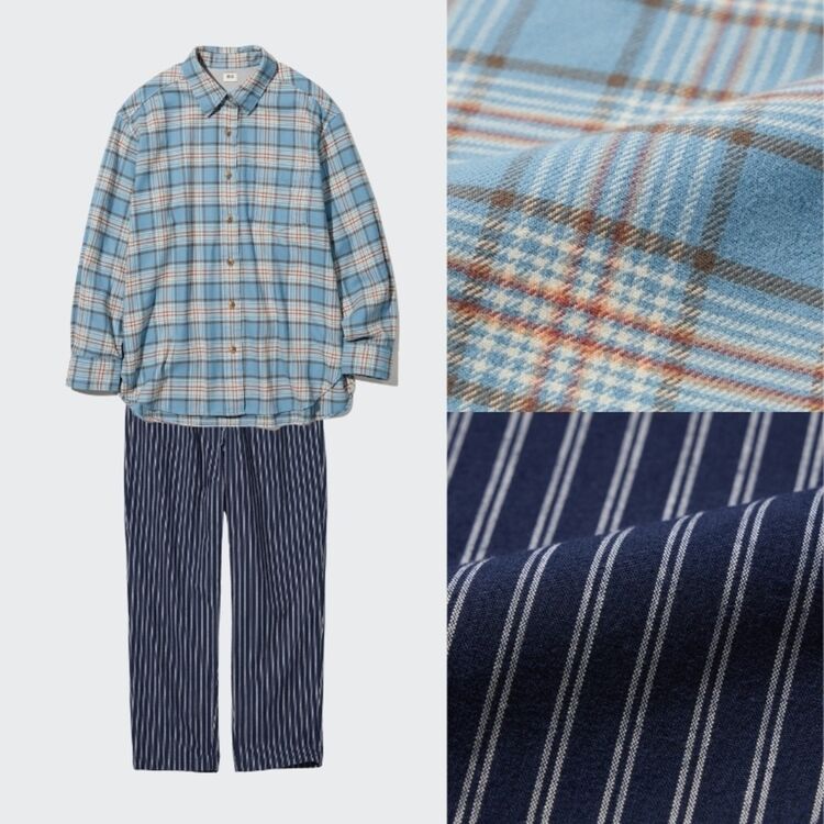 Kemeja Flannel & Celana Katun Ankle