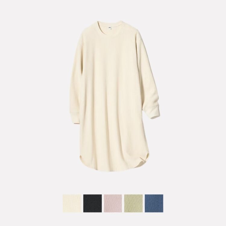 Dress Waffle Lengan Panjang