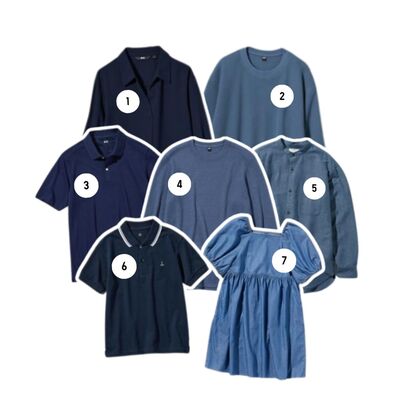 Baju Lebaran Navy Blue Denim