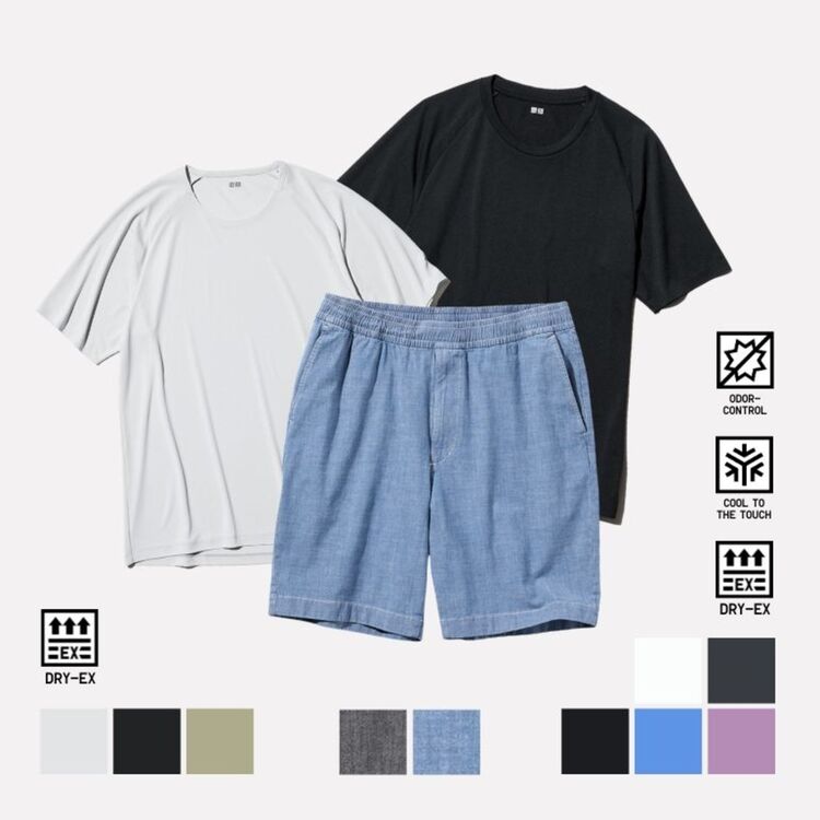 3. Celana Pendek Rileks (Stretch) & T-Shirt DRY-EX 