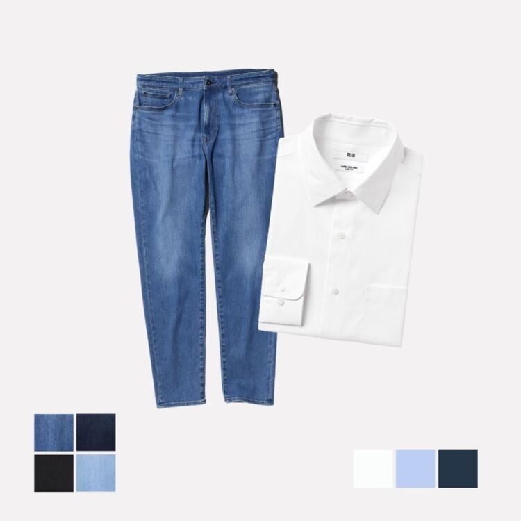 4. Jeans EZY Ultra Stretch (Slim Fit) dan Kemeja Super Non Iron