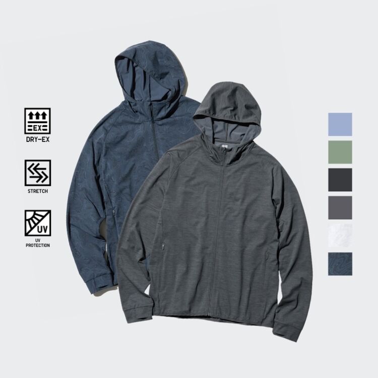 1. Jaket Hoodie DRY-EX Lengan Panjang Ultra Stretch (UV Protection)