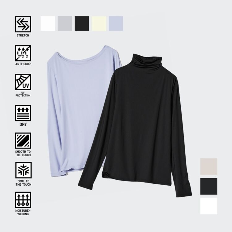 5. AIRism T-Shirt Proteksi Sinar UV (Campuran Sutra)