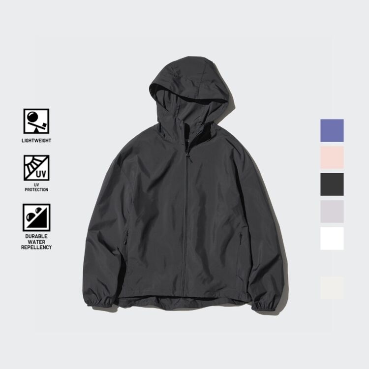 3. Jaket Parka Saku Proteksi Sinar UV (Water-Repellent)