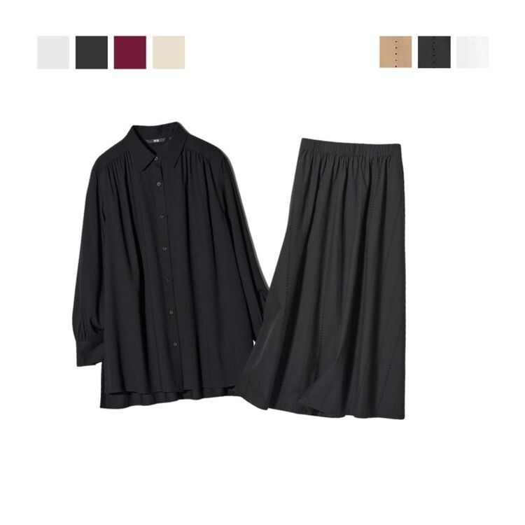 3. Tunik Gathered Rayon & Rok Katun Bordir