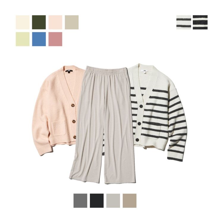 5. Kardigan Rajut Souffle Yarn & Celana Rileks Brush