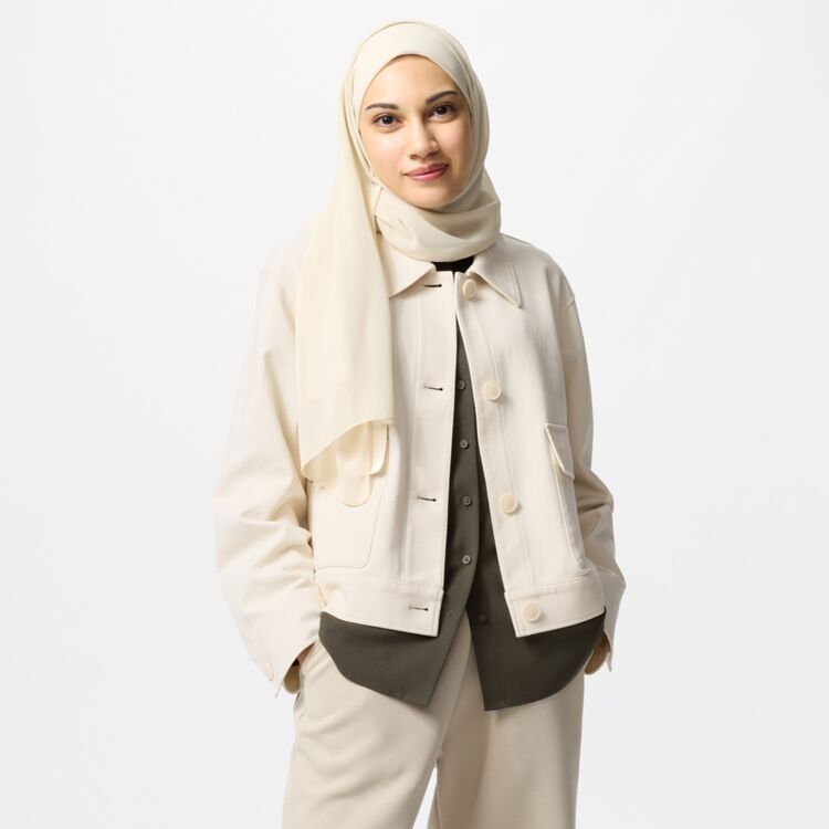 jaket rileks jersey hijab