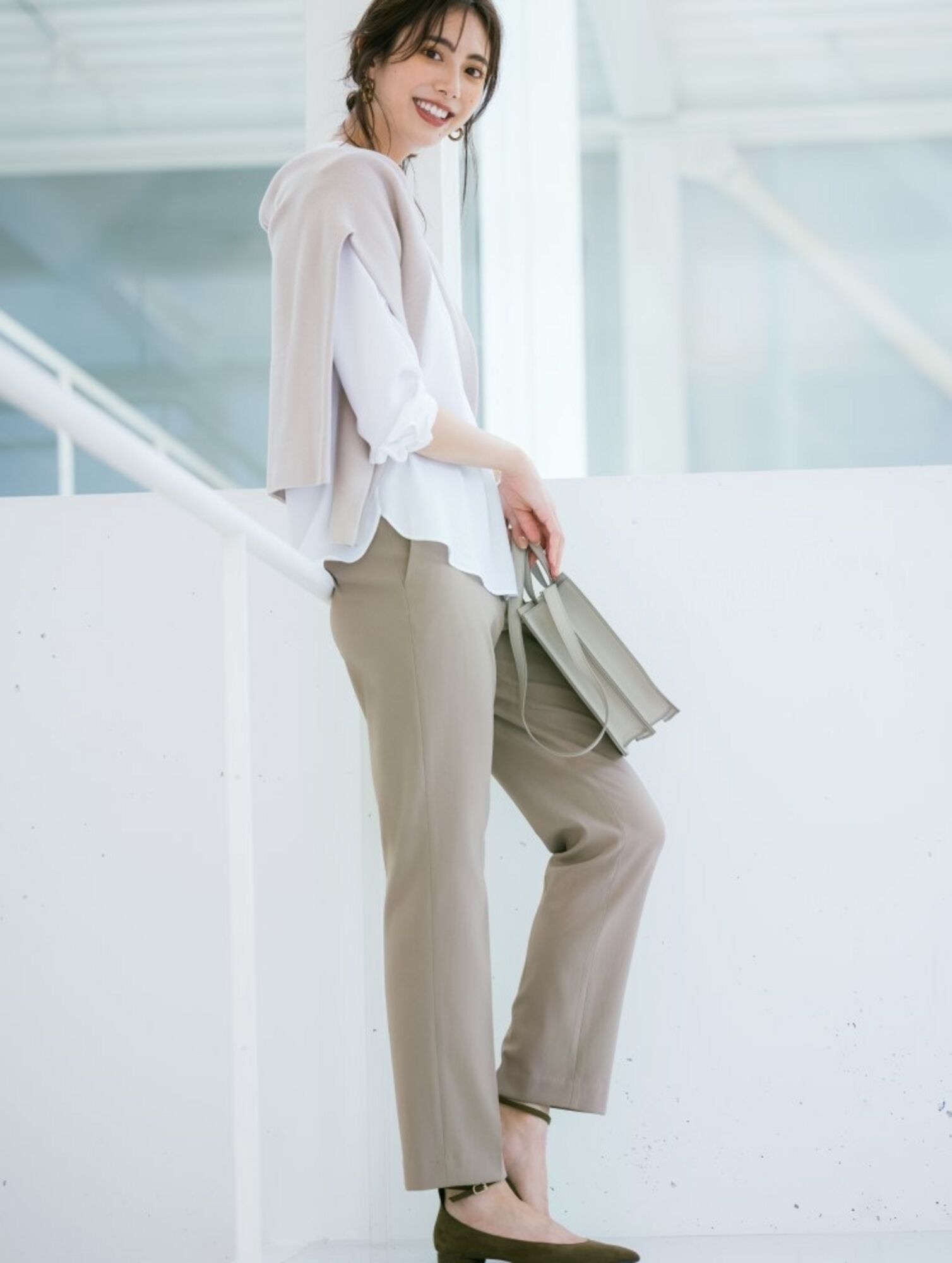 Ws smart straight pants (Premium beauty) 2WAY stretch