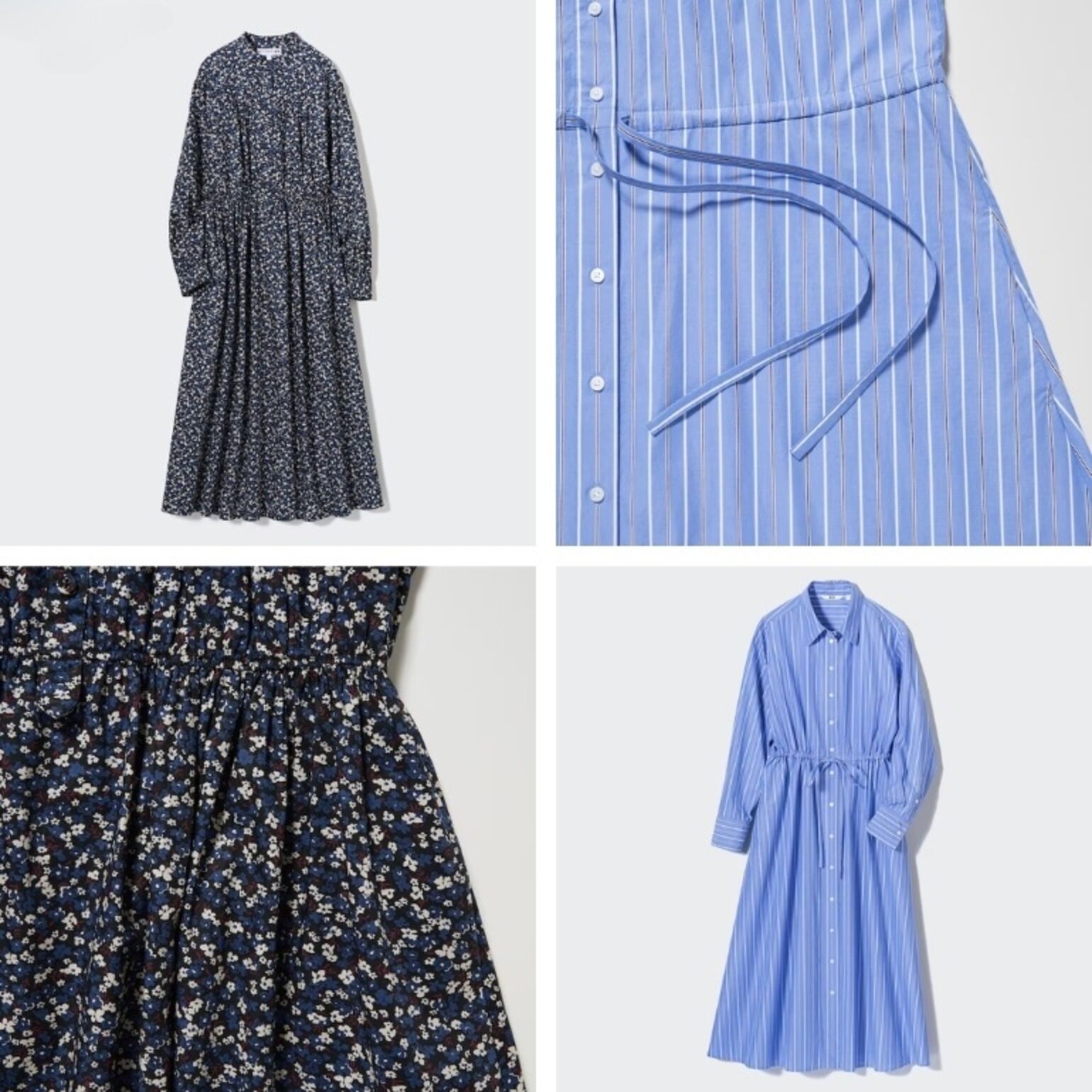 Gaun Panjang Katun Twill Motif Bunga