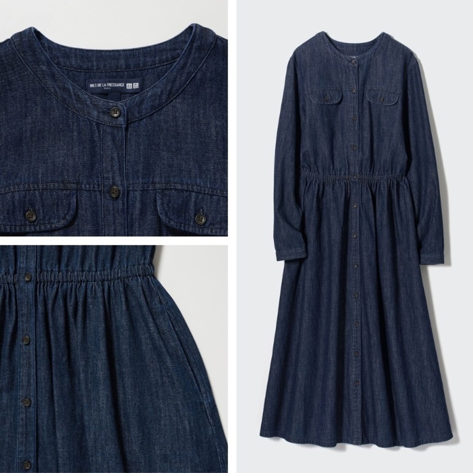 Gaun Panjang Katun Twill Solid