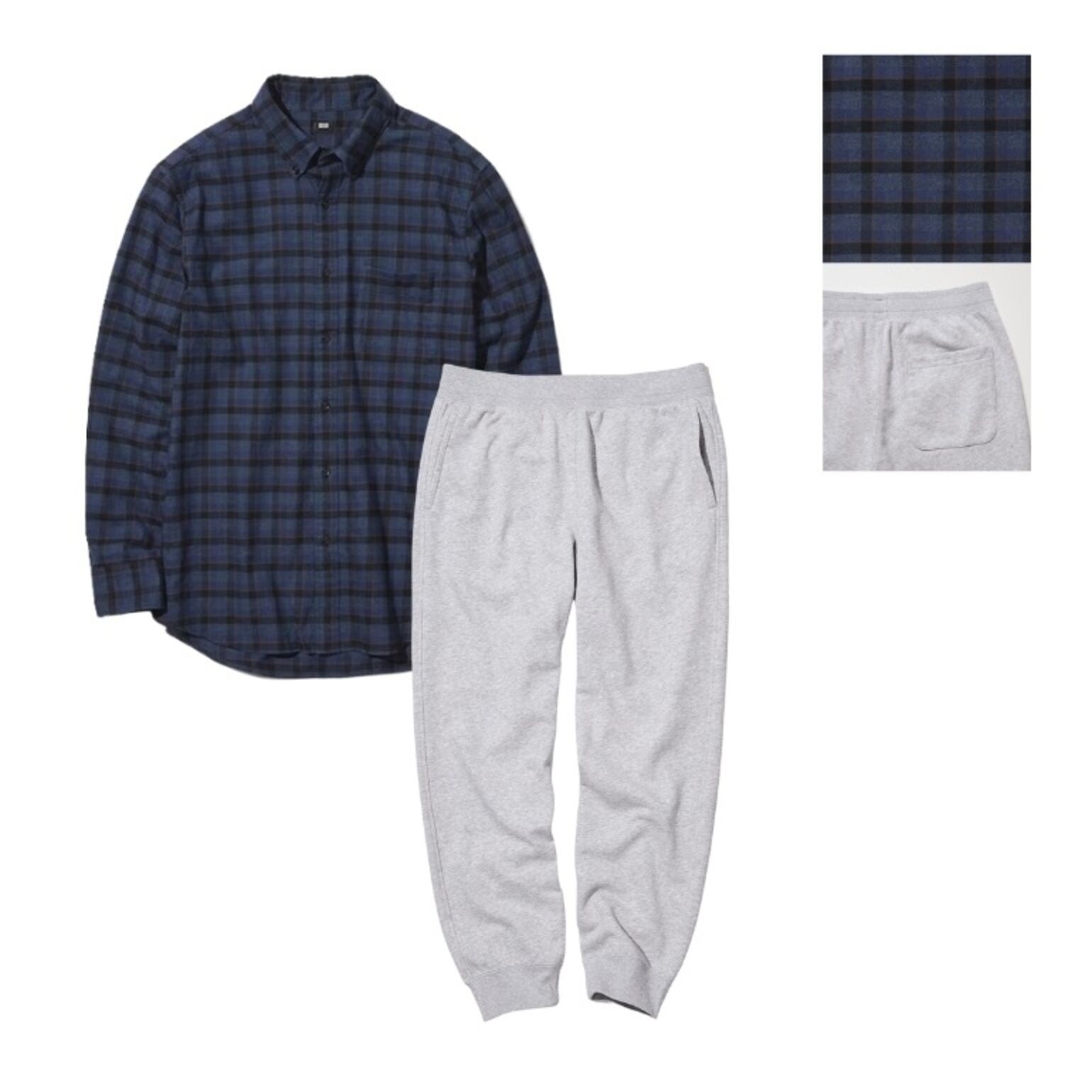 Kemeja Flanel dan Sweat Pants