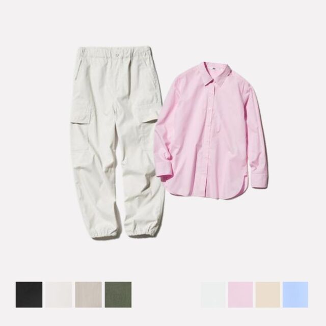 Kemeja Lengan Panjang & Celana Kargo Parasut