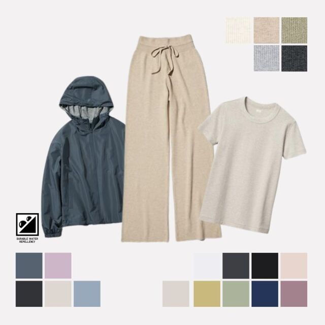 6. T-Shirt Kerah Bulat Lengan Pendek & Celana Rajut Rib Washable