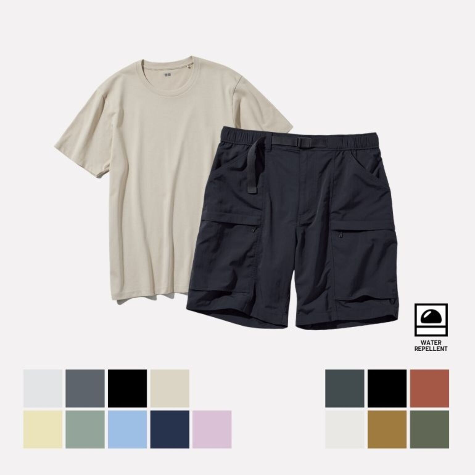 1. Celana Pendek Geared & T-Shirt Katun Supima Lengan Pendek