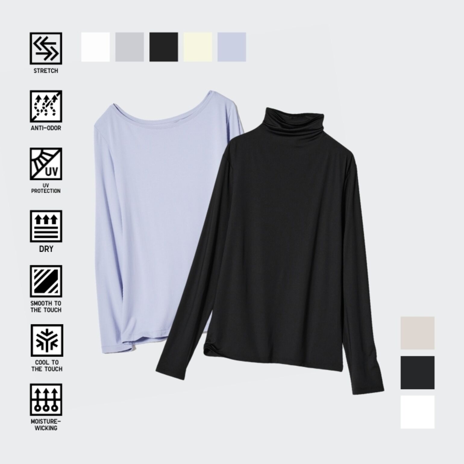 5. AIRism T-Shirt Proteksi Sinar UV (Campuran Sutra)