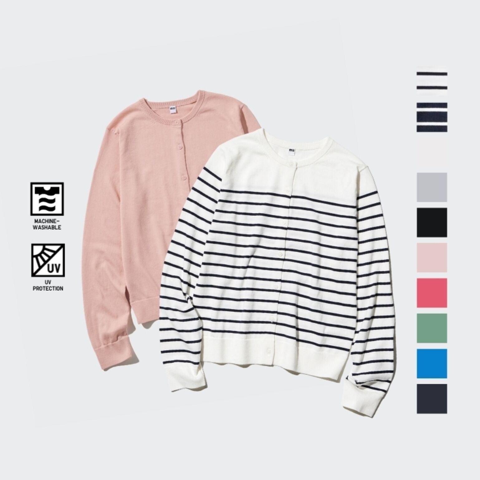 2. Kardigan Proteksi Sinar UV Kerah Bulat Lengan Panjang