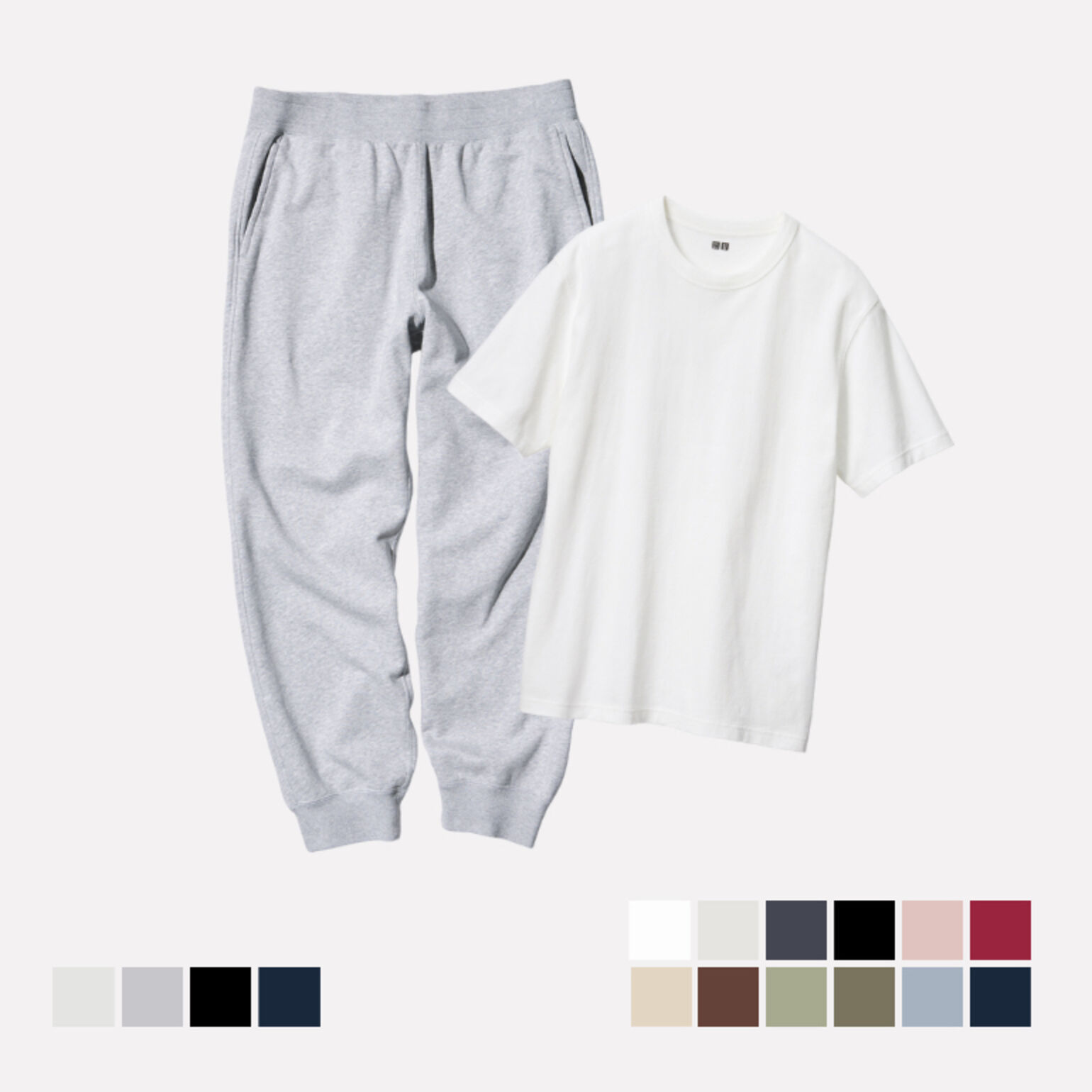 4. T-Shirt Kerah Bulat Lengan Pendek & Celana Sweat