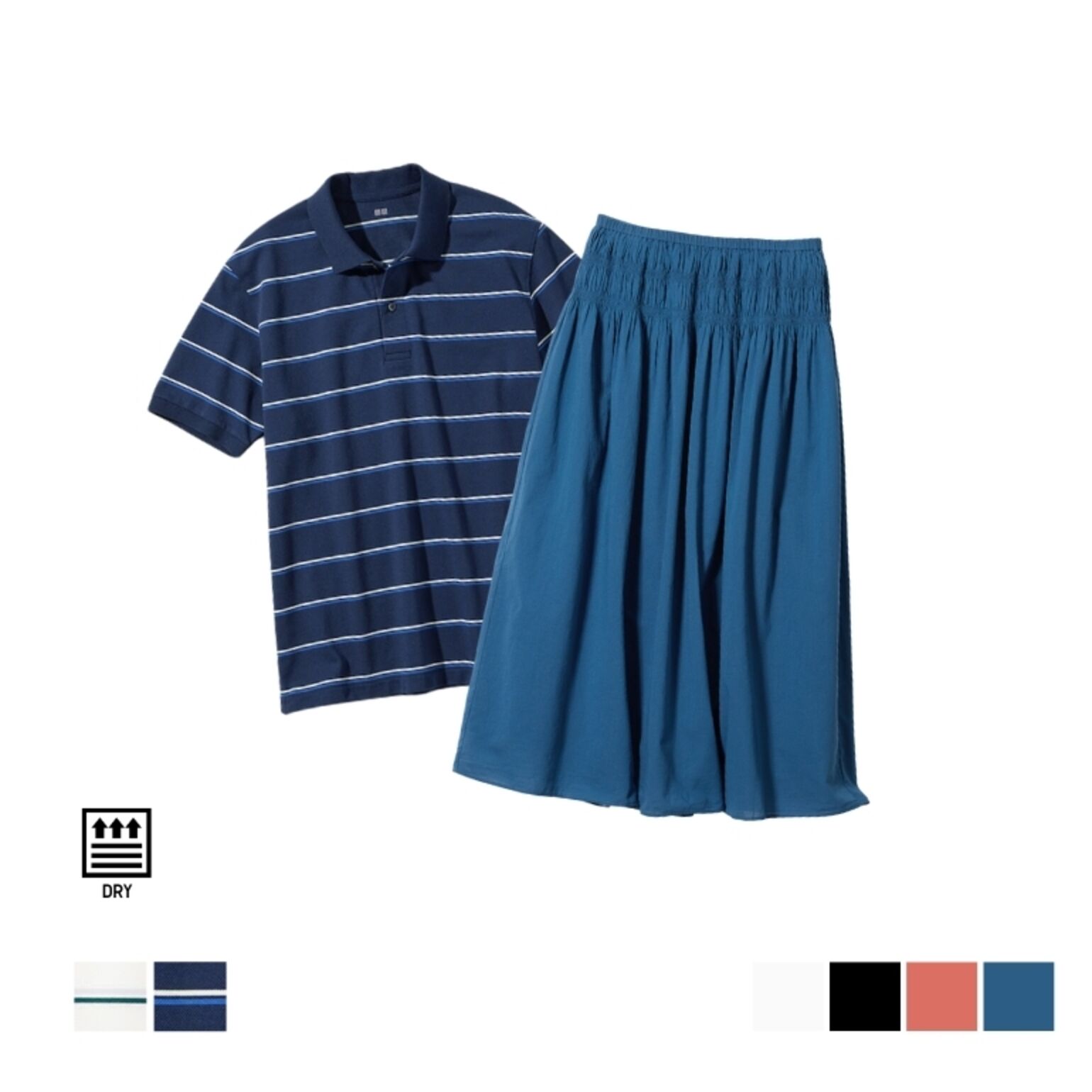 Kaos Polo Dry Pique & Rok Kerut