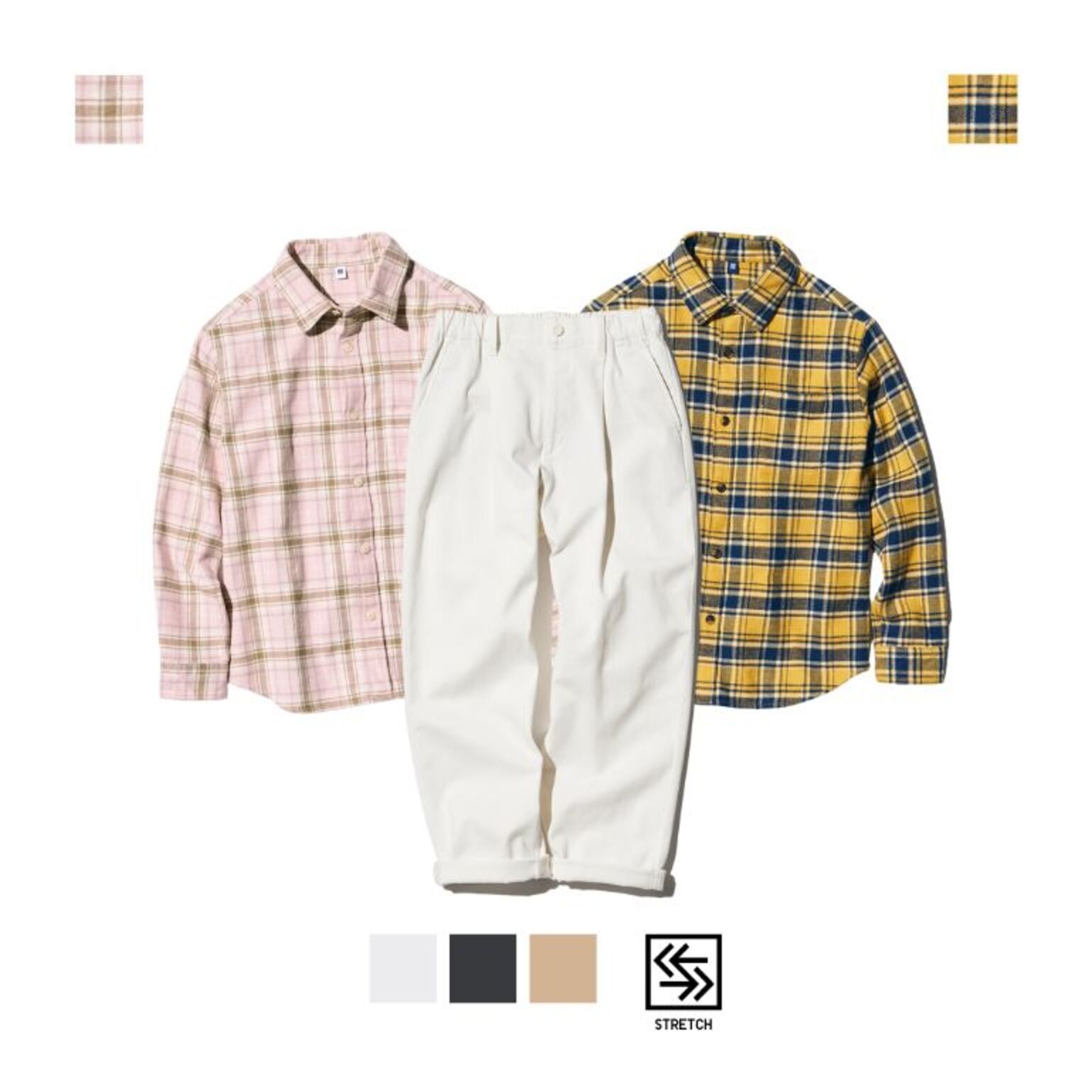 KIDS Kemeja Flannel & KIDS Celana Lebar Lipit (Kulot)