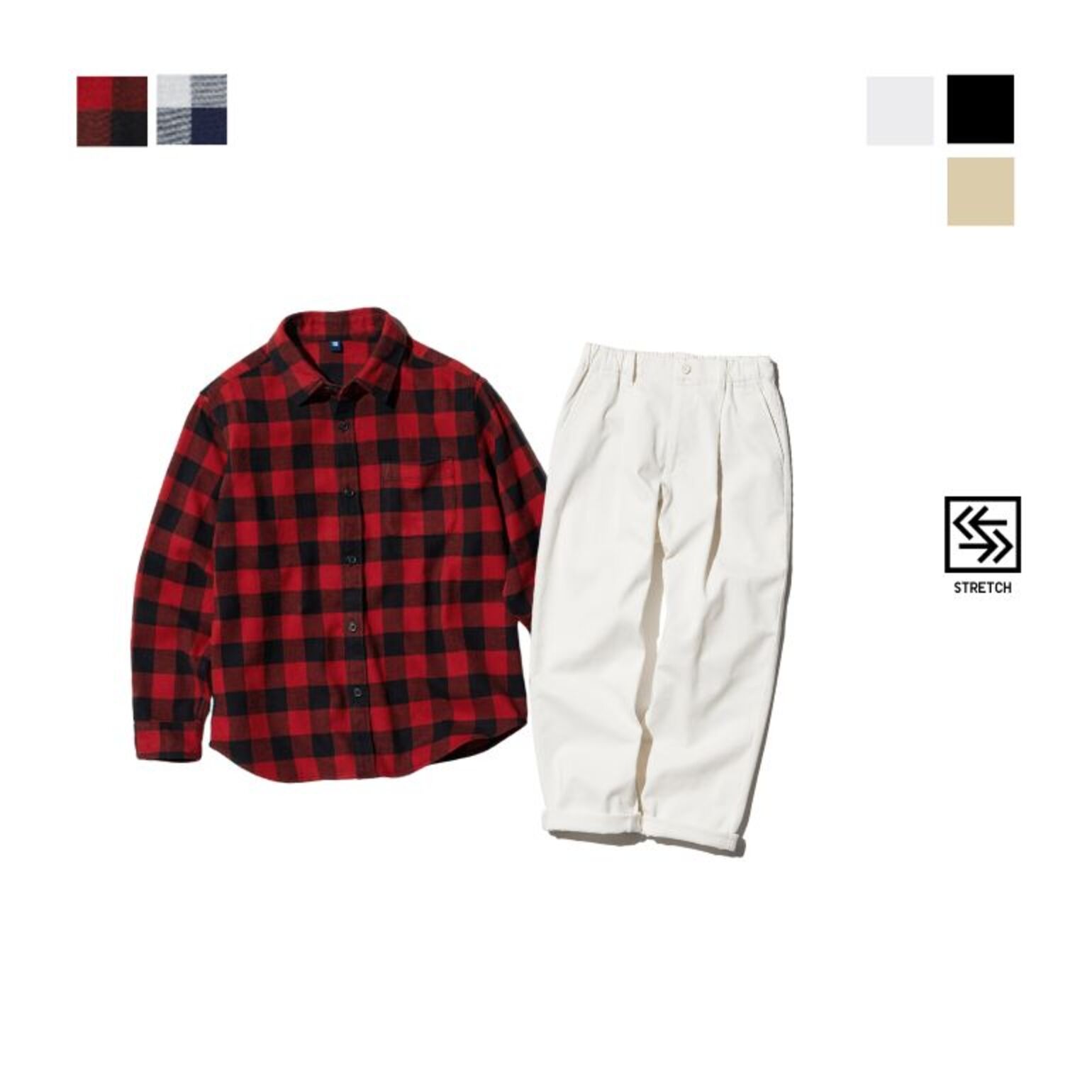 1. KIDS Kemeja Flannel Kotak | Lengan Panjang & KIDS Celana Lebar Lipit