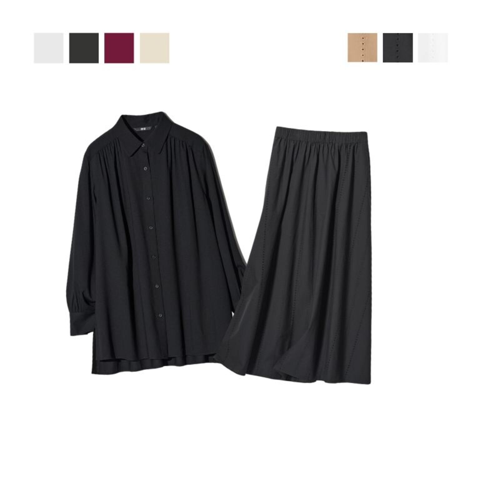 3. Tunik Gathered Rayon & Rok Katun Bordir