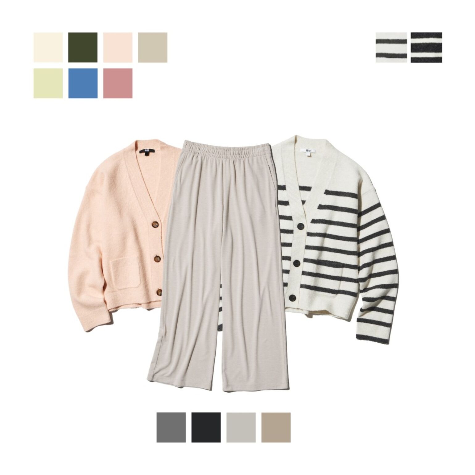 5. Kardigan Rajut Souffle Yarn & Celana Rileks Brush