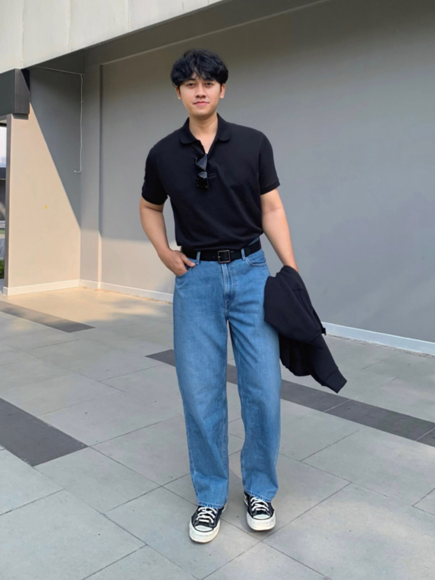 jeans lebar lurus men