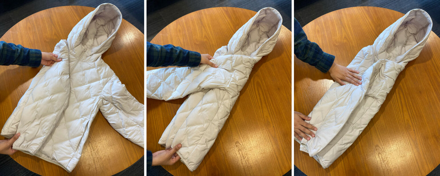 jaket puffer jacket PUFFTECH cara lipat 1