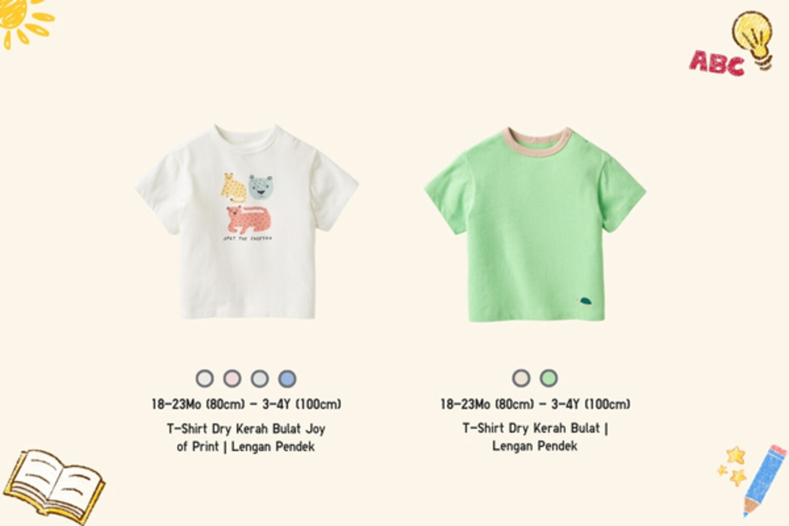 t-shirt bayi cepat kering