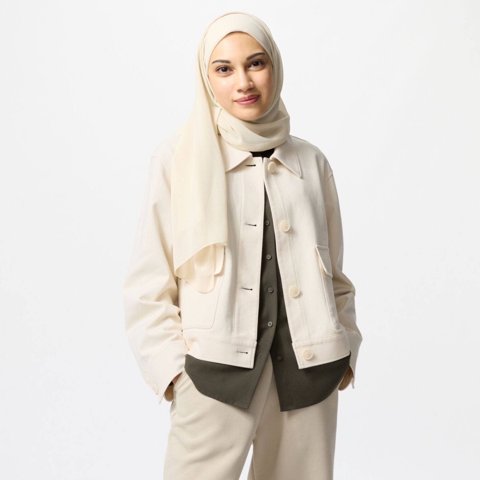 jaket rileks jersey hijab