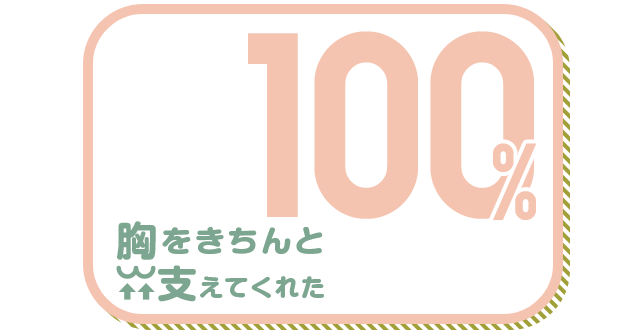 胸をきちんと支えてくれた 100%