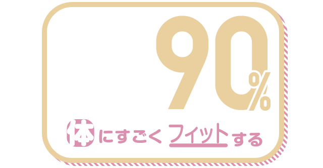 体にすごくフィットする 90%