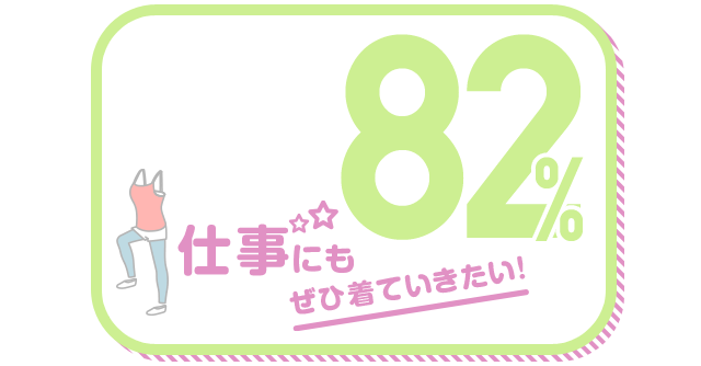 仕事にもぜひ着ていきたい！ 82%