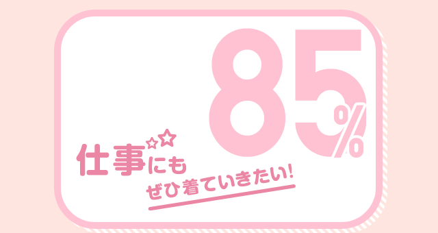 仕事にもぜひ着ていきたい！ 85%